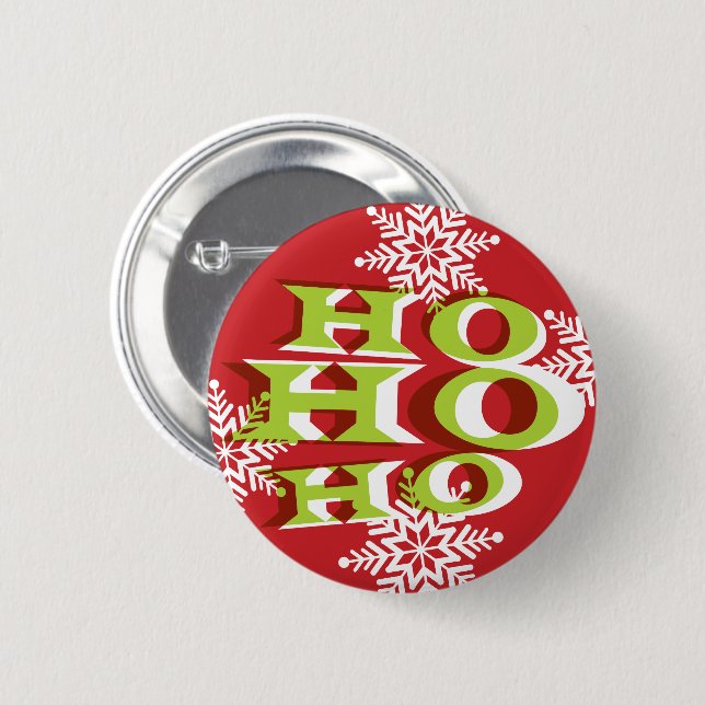 Ho Ho Ho Christmas Button (Vorne & Hinten)