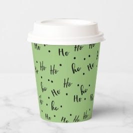 Ho Ho Ho Christmas Red Background Pappbecher