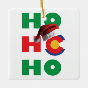 Ho Ho Ho Colorado Keramikornament