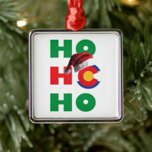 Ho Ho Ho Colorado Ornament Aus Metall