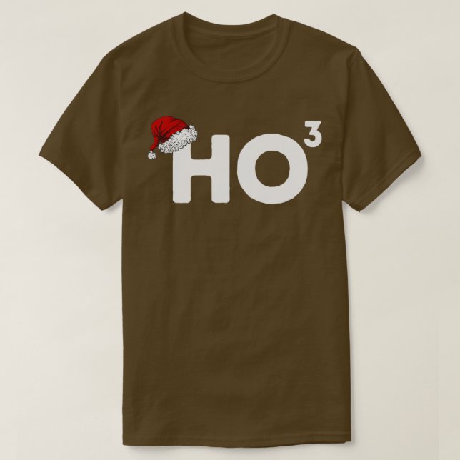 Ho Ho Ho Cubed Funny Christmas Puff 3 T-Shirt (Design vorne)