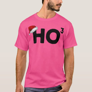 Ho Ho Ho Cubed Funny Christmas Puff T-Shirt