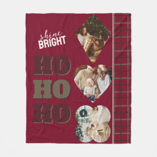HO HO HO Custom Fleece Blanket