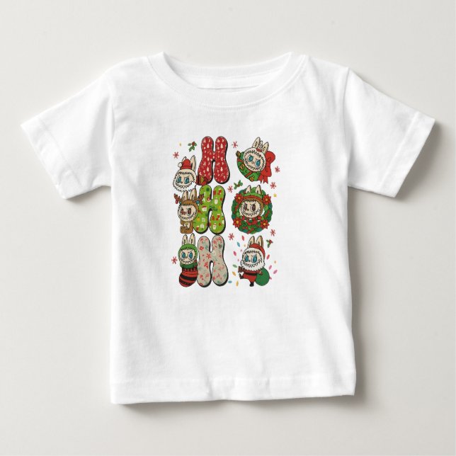 Ho Ho Ho Cute Christmas Monster Characters Tee (Vorderseite)