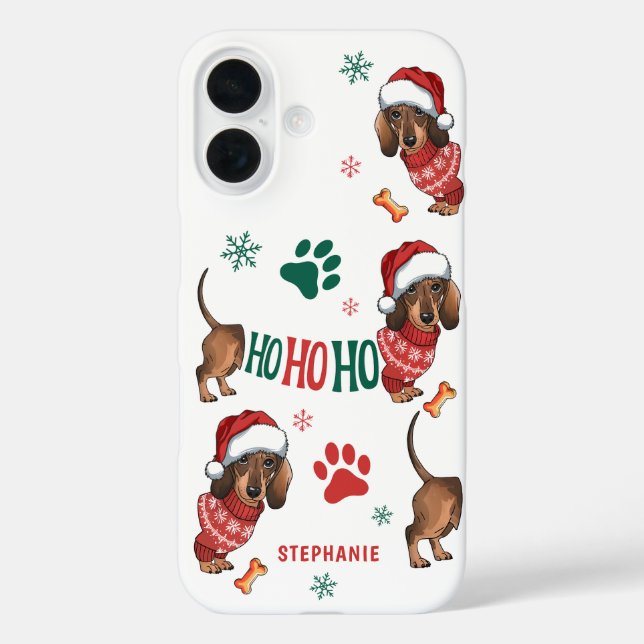 HO-HO-HO-DACKEL CHRISTMAS Case-Mate iPhone HÜLLE (Rückseite)