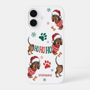HO-HO-HO-DACKEL CHRISTMAS iPhone 16 HÜLLE