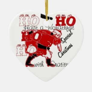 HO HO HO Ein wundervolles Weihnachtsfest mit Dankb Keramik Ornament