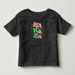 Ho Ho Ho English Bulldog Santa Rentier Weihnachten Kleinkind T-shirt