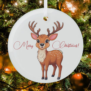 Ho-Ho-Ho! Es ist ein Rentier ! Ornament Aus Glas