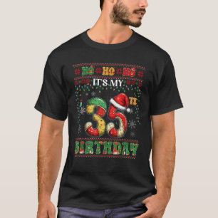 Ho Ho Ho Es ist mein 35. Geburtstag Xmas Zuckerroh T-Shirt