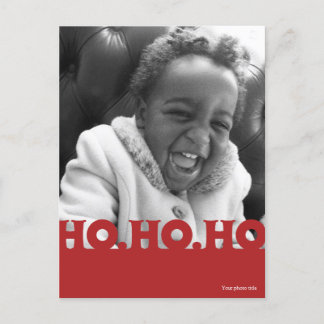 Ho Ho Ho Feiertags-Foto-Postkarte Feiertagspostkarte