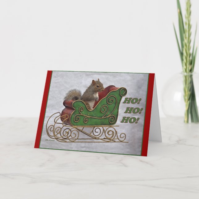 HO! HO! HO! FEIERTAGSKARTE (Vorderseite)
