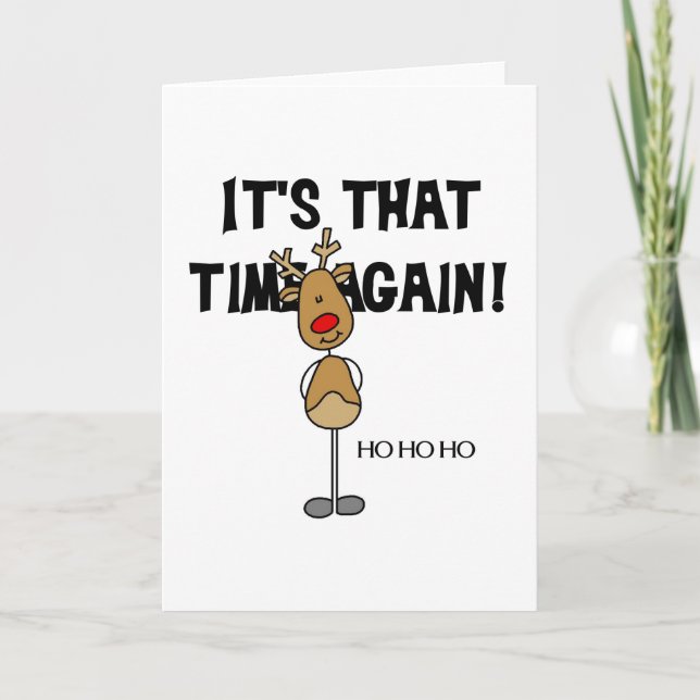 Ho Ho Ho Feiertagskarte (Vorderseite)