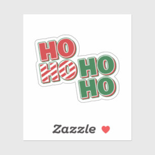 HO HO HO Fette klassische Weihnachtstypografie  Aufkleber