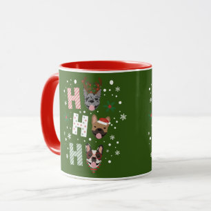 Ho Ho Ho Französische Bulldogge Frohe Weihnachten Tasse