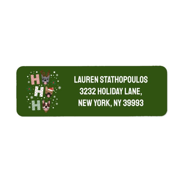 Ho Ho Ho French Bulldog Frohe Weihnachten (Vorne)