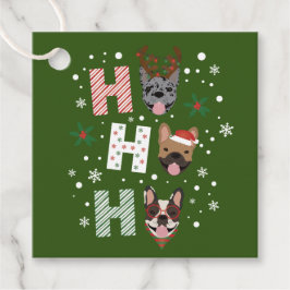 Ho Ho Ho French Bulldog Frohe Weihnachten Geschenkanhänger