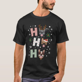 Ho Ho Ho French Bulldog Frohe Weihnachten T-Shirt
