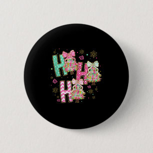 Ho Ho Ho Frohe Weihnachten Coquette Schleife Xmas Button