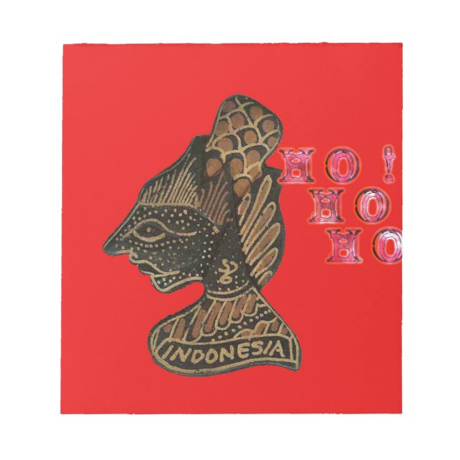 Ho Ho Ho! Frohe Weihnachten Indonesien niedliches  Notizblock (Vorderseite)