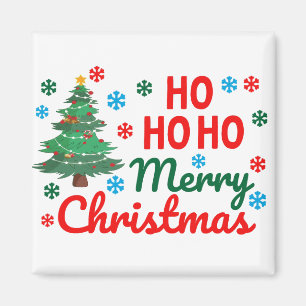 HO HO HO FROHE WEIHNACHTEN MAGNET