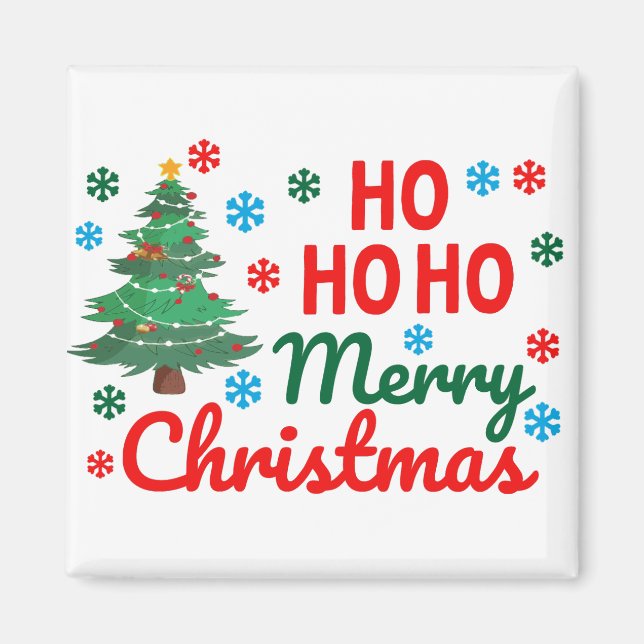 HO HO HO  FROHE WEIHNACHTEN MAGNET (Vorne)