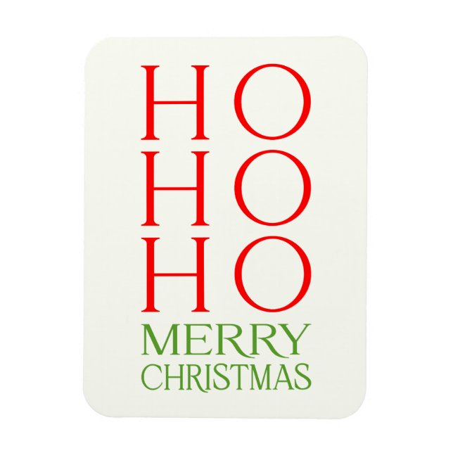 Ho Ho Ho Frohe Weihnachten Magnet (Vertikal)