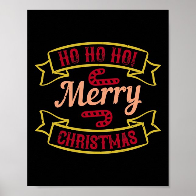 Ho Ho Ho! Frohe Weihnachten Poster (Vorne)