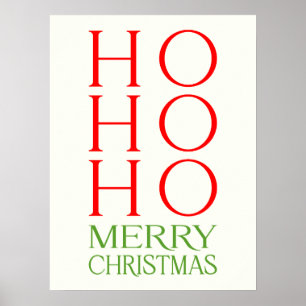 Ho Ho Ho Frohe Weihnachten Poster