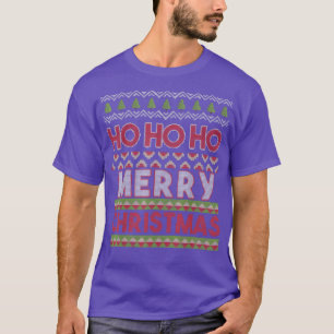 Ho Ho Ho Frohe Weihnachten Ugly Sweater Pajama Xma T-Shirt