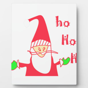 Ho Ho Ho Frohe Weihnachten von Santa.png Fotoplatte