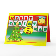 HO HO HO Frohe Weihnachten & Weihnachtsmann Karte