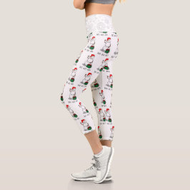 Ho Ho Ho Frohe Weihnachten Weihnachtsmann Niedlich Capri Leggings