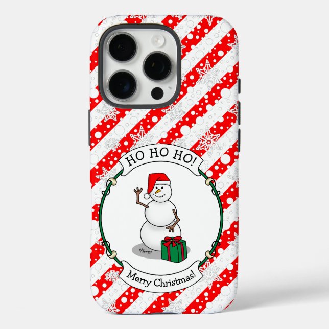 Ho Ho Ho Frohe Weihnachten Weihnachtsmann Niedlich Case-Mate iPhone Hülle (Rückseite)