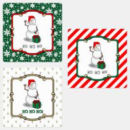 Ho Ho Ho Frohe Weihnachten Weihnachtsmann Niedlich Etiketten