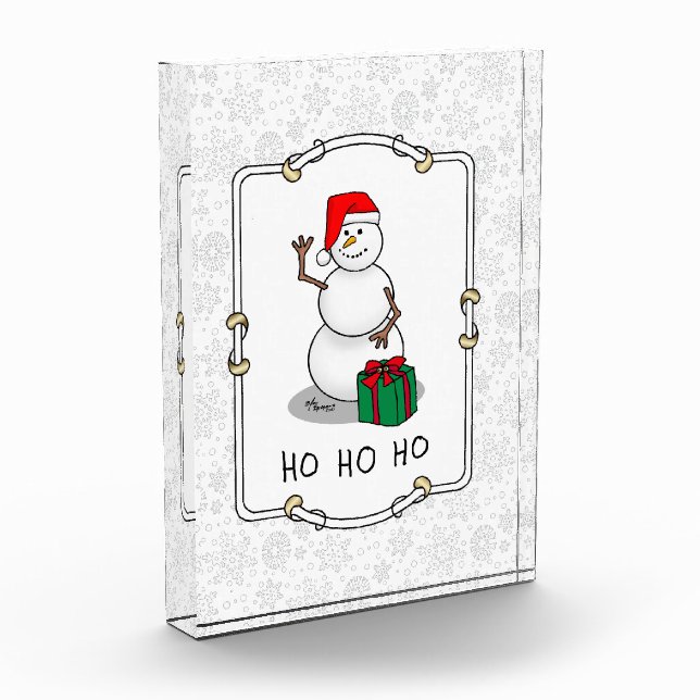 Ho Ho Ho Frohe Weihnachten Weihnachtsmann Niedlich Fotoblock (Links)