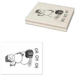 Ho Ho Ho Frohe Weihnachten Weihnachtsmann Niedlich Gummistempel