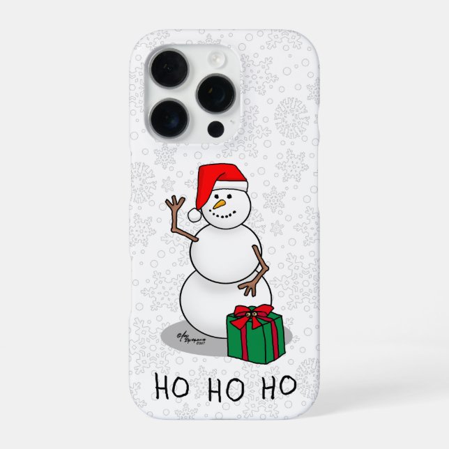 Ho Ho Ho Frohe Weihnachten Weihnachtsmann Niedlich iPhone Hülle (Rückseite)