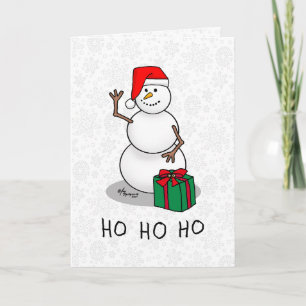 Ho Ho Ho Frohe Weihnachten Weihnachtsmann Niedlich Karte