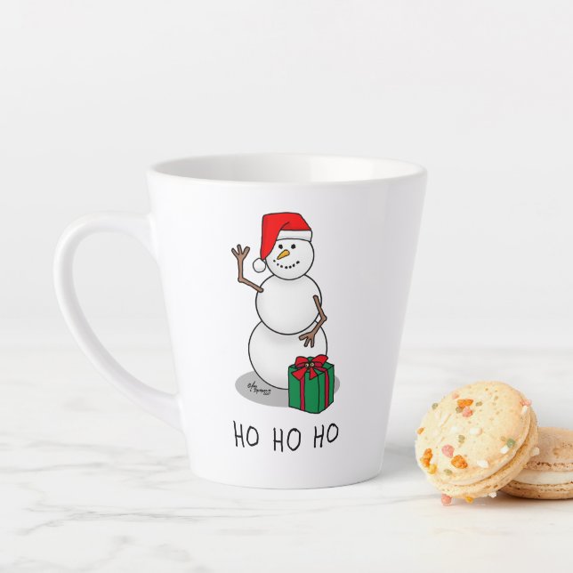 Ho Ho Ho Frohe Weihnachten Weihnachtsmann Niedlich Milchtasse (Beispiel)