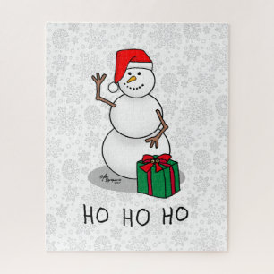 Ho Ho Ho Frohe Weihnachten Weihnachtsmann Niedlich Puzzle