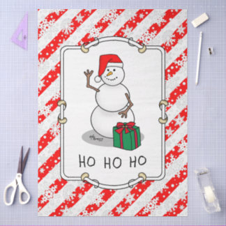 Ho Ho Ho Frohe Weihnachten Weihnachtsmann Niedlich Seidenpapier