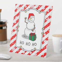 Ho Ho Ho Frohe Weihnachten Weihnachtsmann Niedlich Sockelschild