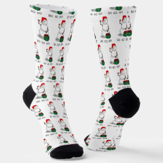 Ho Ho Ho Frohe Weihnachten Weihnachtsmann Niedlich Socken