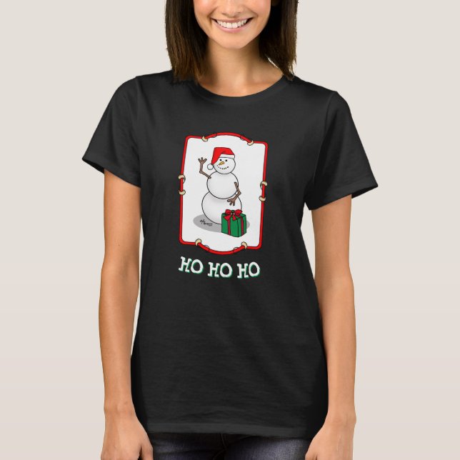 Ho Ho Ho Frohe Weihnachten Weihnachtsmann Niedlich T-Shirt (Vorderseite)