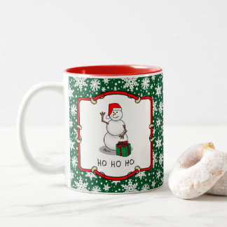Ho Ho Ho Frohe Weihnachten Weihnachtsmann Niedlich Zweifarbige Tasse