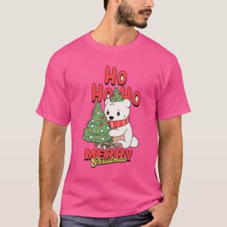 Ho Ho Ho! Frohe Weihnachts-Polar-Design-Hemd T-Shirt