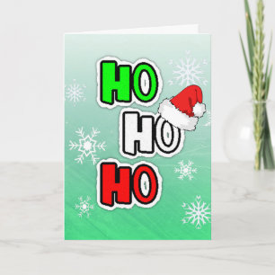 Ho HO HO Frohe Weihnachts Weihnachtsmann Custom Ca Karte