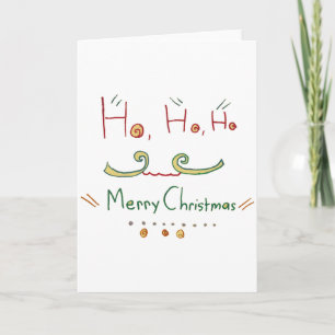 HO HO HO Frohe Weihnachtskarte Feiertagskarte