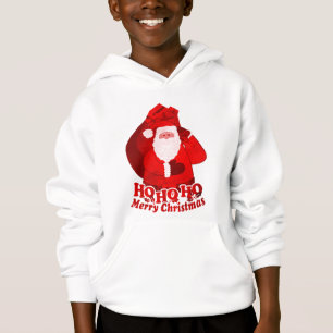 Ho Ho Ho Frohe Weihnachtslieder Kinder rot Hoodie